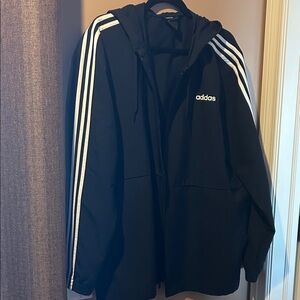 adidas Black Jacket with White Stripes